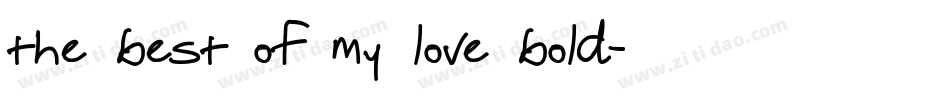 the best of my love bold字体转换